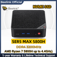 Beelink SER5คอมพิวเตอร์ขนาดเล็ก Max Ryzen 7 5800H TDP 54W Win 11 Pro AMD DDR4 M.2 SSD 5560U WiFi6 BT5.2สาม4K HD หน้าจอเดสก์ทอปคอมพิวเตอร์