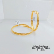 Gelang Tangan Emas Kuning 22k Berat 7.550 Gram