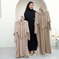 DISCOUNT PASTELLASCARF HEINA LOOSE ABAYA ABAYA SYARI BATWING ABAYA UMROH RAYON SPANDEX MATERIAL