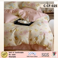 G9 2200Tc 100% Pure Cotton Bedsheet 4in1 3in1 No Comforter | Cadar Tilam Kartun & Flower 純棉床单