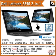 DELL LATITUDE 3390 2in1 TOUCHSCREEN LAPTOP (1 YEAR WARRANTY T&C) Core i5 / 8th Gen WIN 11