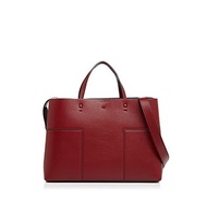 Tory Burch Block-T Triple-Compartment Tote (Imperial Garnet)