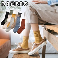 1 Pair Plain Crew Comfortable High Long Sock Candy Women Socks Men Sneakers Shoes Stoking Stokin Muslimah 袜子