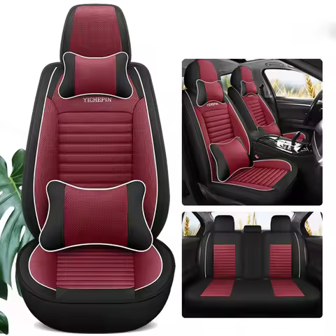 Flax Car Seat Covers For Volkswagen Amarok Tiguan ID4 Touareg Polo 9N Audi A6 4f C5 C6 C7 Auto Inter