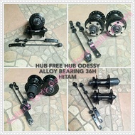 HUB FREE HUB ODESSY ALLOY BEARING 36H HITAM Sepeda aksesoris sparepart