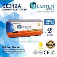 2x YELLOW Compatible Toner 126A CE312A for HP Color LaserJet MFP M17a M175nw MFP M275 M275nw CP1025 