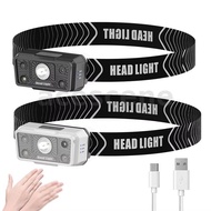 USB Rechargeable Powerful Sensor Headlamp Fishing Camping Head Flashlight 5 Mode Waterproof Spotligh