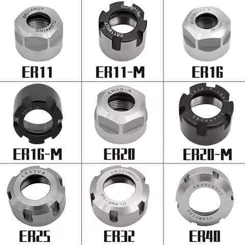 1 Units ER8 ER11 ER16 ER20 ER25 ER32 ER40 ER50 A M nut um ER nut to hold CNC turning mandrel