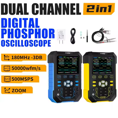 FNIRSI DPOX180H Handheld Digital Phosphor Oscilloscope 180MHz-3DB Analog Bandwidth 500MSPS 2 in 1 Si