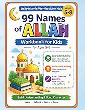 Daily Islamic Workbook for Kids Ages 5–8 | 99 Names of Allah Lessons & Activities | Character Buildi