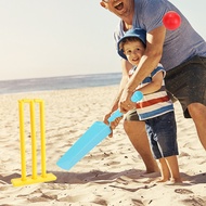 shopeevip-Kids Cricket Set for Beginners Complete Bat Stumps Ball Kit Educational Fun Parent-Child S