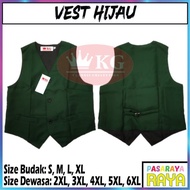 VEST HIJAU SEKOLAH PENGAWAS KGT SEKOLAH RENDAH & SEKOLAH MENENGAH JENAMA KGT