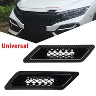 FC Style Universal Car Front Bumper Hood Vent Air Out Intake Duct Grill Cover Trim For Honda Civic 2016-2021 VW Golf MK7