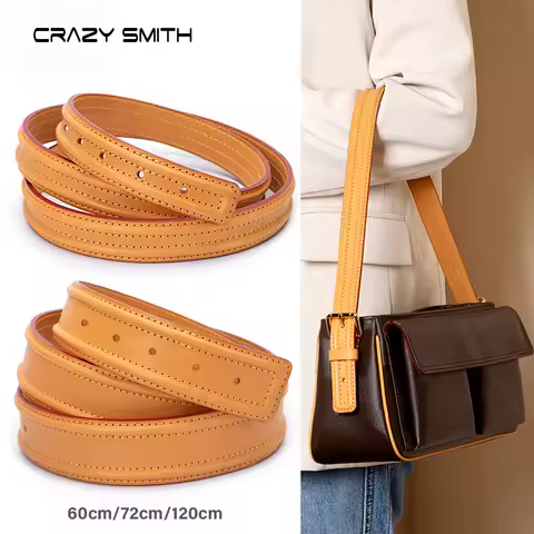CRAZYSMITH Vachetta Leather Bag Strap Replacement for LV VIVA CITE PM MM Top Layer Cowhide Underarm 