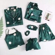 163 sleepwear silk sleepwear set pijamas women pajama set robe sets Sleep Suit Womens Lace Satin Paj