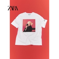 25 autumn new T-shirt za.ra photography beauty pattern cotton loose women's T-shirt