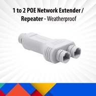 1 In 2 Out POE Network Extender / POE Repeater - Weatherproof / For CCTV IP Camera