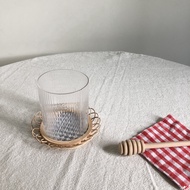 🍋HoneypiesRoom🍋  Simple Striped Latte Glass Cup 300ml