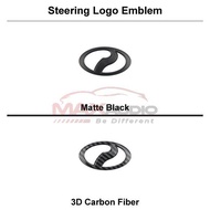 Car Emblem Logo PERODUA MYVI SE2 2008 - 2010 Lambang Hitam Depan Belakang Sticker Matte Black Carbon