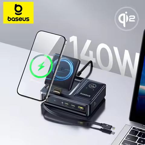 Baseus Nomos 140W Desktop Charger Tablet Laptop Fast Charger For Lenovo Retractable USB C Phone Char