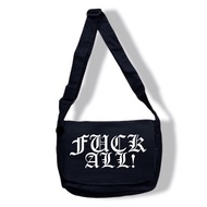 Men's sling bag FCKALL black free sticker sling bag