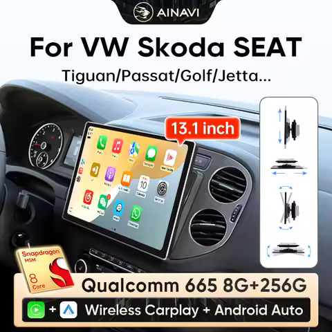 Ainavi 13.1" Car Radio For VW Volkswagen Tiguan Amarok Golf Plus T5 Polo Touran Passat Skoda Multime