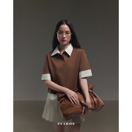 ECINOS - Shiv Cotton POLO Top Polo Shirt | CLOTHES Wanita | Tops LatestWanitas | Tops TrendyWanitas