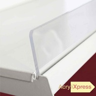 (3mm Thicker) Acrylixpress GONDOLA SHELVE ACRYLIC STOPPER for Retail Rack Rak Mini Market Shelves