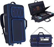 Rolling DJ Controller Case Compatible with DDJ-FLX10/ 1000/ 1000SRT/ DDJ-GRV6/ REV5/ REV7, Thick Pad
