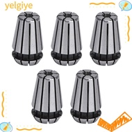 YELGIYE 5Pcs ER11 Spring Collet Set, 40Cr High Accuracy CNC Collet Chuck, Precision 1/16" to 1/4" Ra