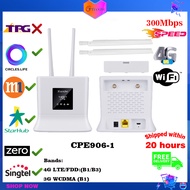 [Modified]CAT4 4G SIM Card Router 2.4G LTE FDD Wireless Wifi High Gain Antennas Modem 300Mbps Mobile Hotspot CPE Dongle+RJ45 WAN/LAN Port (Support TPG)