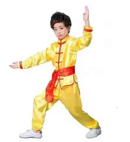 Adult Kid Chinese Traditional Wushu Costume Clothes Boys Girls Kungfu Pak Tai Chi Martial Art Unifor