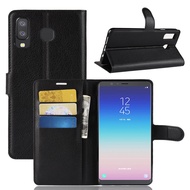 Kickstand Leather Phone Case For Samsung Galaxy A9 Pro A8 Plus 2018 A80 A90 5G A920F A9100 A910F A530F Flip Case