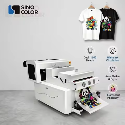 All in One 40cm 60cm DTF Printer with Powder Shaker I1600 Head High Speed Direct to Film Heat Transf