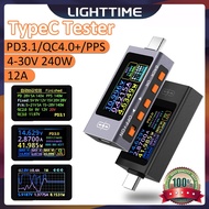 LIGHTTIME UT01C Digital Voltmeter 240W Type-C To USB Tester Fast Charging Trigger Meter HD IPS Displ