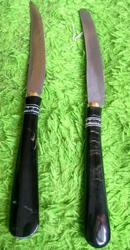 Pisau Dapur Baja Per Gagang Tanduk Kerbau / Pisau Tardisional Galonggong Tasik