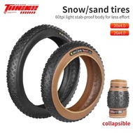 TANKE Anti Puncture Snow Beach Bicycle Tire MTB Bicycle Anti-Slip Fat Tire 20X4.0 24X4.0 26X4.0 Punc