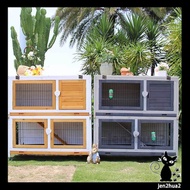Luxury Outdoor rabbit cage household large villa rabbit house with tray double layer rabbit hutch ra