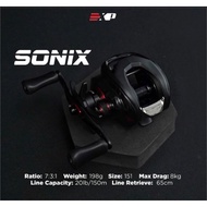 EXP SONIX REEL 151LS BC BAITCASTING SW CASTING LEFT HAND FISHING CASTING REEL MAX DRAG 8KG 195G (MES