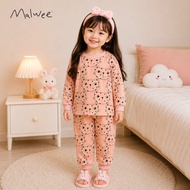 MALWEE Setelan Piyama Anak 1-6T Baju Anak Kitty Baju Tidur Panjang Perempuan Cotton Premium 409
