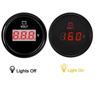 Auto 52mm Digital Voltmeters Modified 8-32V Display Volt Gauges Waterproof White Voltage Meters Red 