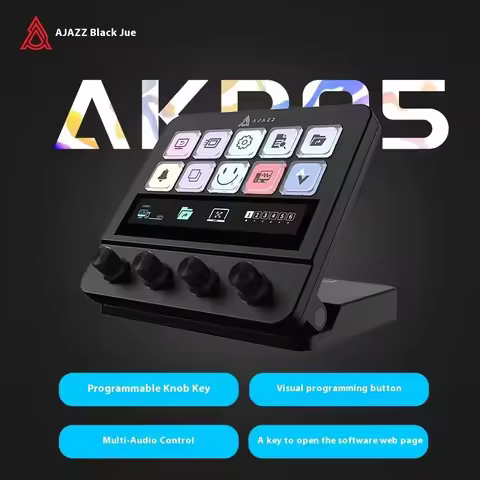 AJAZZ AKP05 Customized Programming Desktop Controller Mini Keyboard Media Controller LCD Display Scr