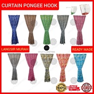 CURN READY MADE HOOK / DAWAI TYPE LANGSIR BERCANGKUL READY MADE Pintu Bilik / 2 Panel/ 3 Panel/ 4 Pa