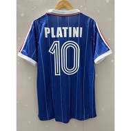 1982 France PLATINI Top Quality Home Retro Soccer Jersey custom T-shirt Football Jersey