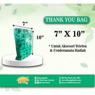 THANK YOU PLASTIC BAG 7" x 10" (500 Pcs)/TERIMA KASIH BEG PLASTIK 7" x 10" (500 Keping)