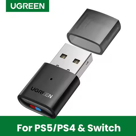 UGREEN USB Bluetooth 5.0 Transmitter Audio Adapter For Airpods PC Computer PS4 Pro Nintendo Switch B
