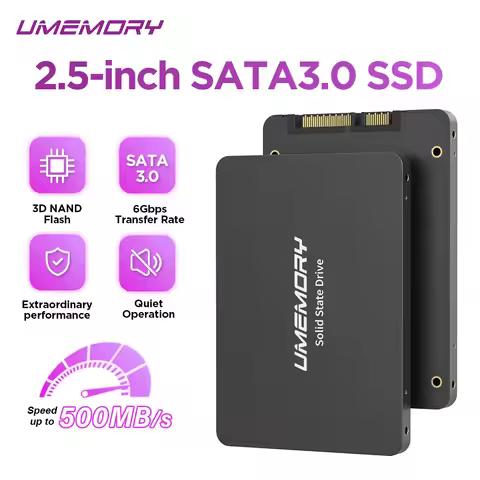 UMEMORY SATA3 SSD 120GB 250GB 500GB 6Gbps Read Speed up to 500 MB/s Internal Solid State Drive Compa