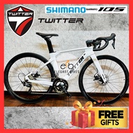 TWITTER R10 DISC SHIMANO R7000 AERO CARBON FRAME ROAD BIKE RB ALCOTT JAVA CAMP RALEIGH