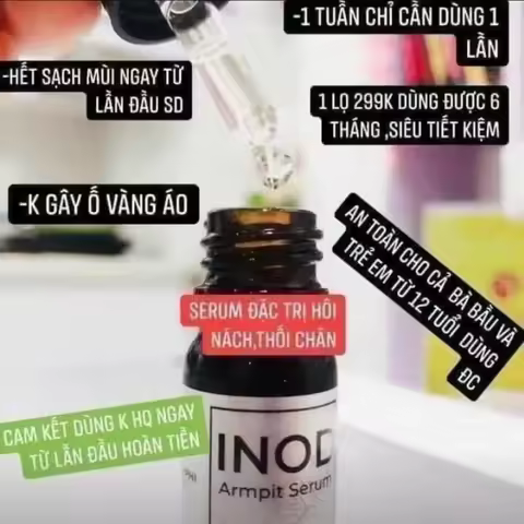 1pcs Serum hôi nách INOD Huyền Phi 5ml tác dụng triệt hôi nách, hôi chân, mồ hôi tay chân vĩnh viễn,