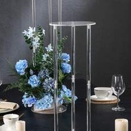 Acrylic Wedding Props Flower Stand, Transparent Stage Decoration, Party Tabletop Aisle Decor